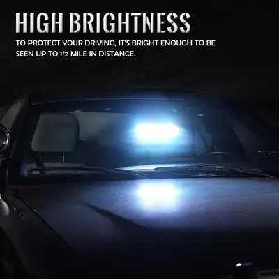 Xprite Windshield LED Strobe Lights with Suction Cups | Undercover Series