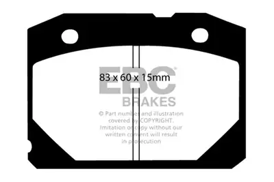 EBC Brakes Ultimax OEM Replacement Brake Pads; FMSI Pad No. D2172; Solid; 328mm Dia.; 77mm Height; 12mm Thick; 72mm Center Hole Dia.; Pad Dimensions: 80 x 66 x 15mm;
