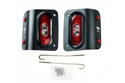 Combat Off Road 18c Wrangler Jl/Jlu Tail Gunner LED Tail Lights Black