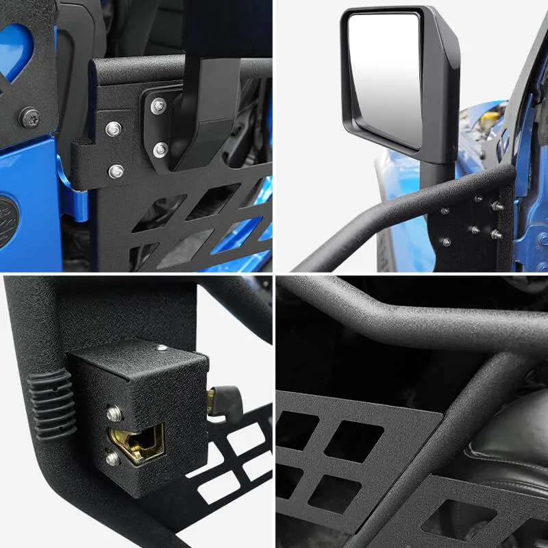 Jeep Half Tube Doors with Side View Mirror for 2018-2025 Wrangler JL Gladiator JT product image