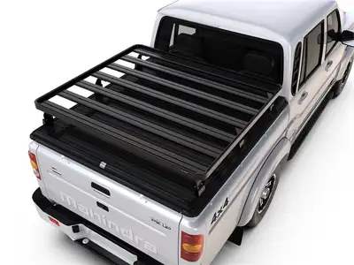 Front Runner Slimline II Bed Rack Kit; Incl. 3 Pick-Up Roll Top Leg Mount; 1575mm x 1358mm SLII Tray; For 2022-Current Mahindra Pik Up Double Cab;