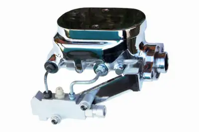 Leed Brakes Leed Brakes M_FB4 Master cylinder kit 1 inch bore chrome flat top with disc/disc valve