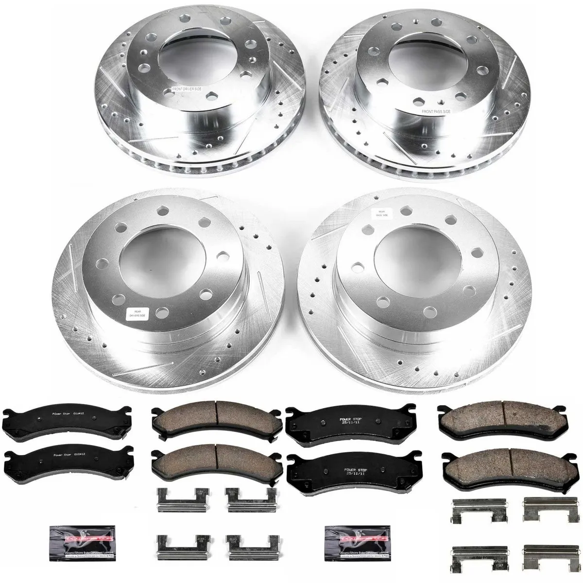 Z23 Evolution Sport Upgrade Kit: Drilled/Slotted Rotors; Carbon-Fiber Ceramic Pads W/Hardware product image