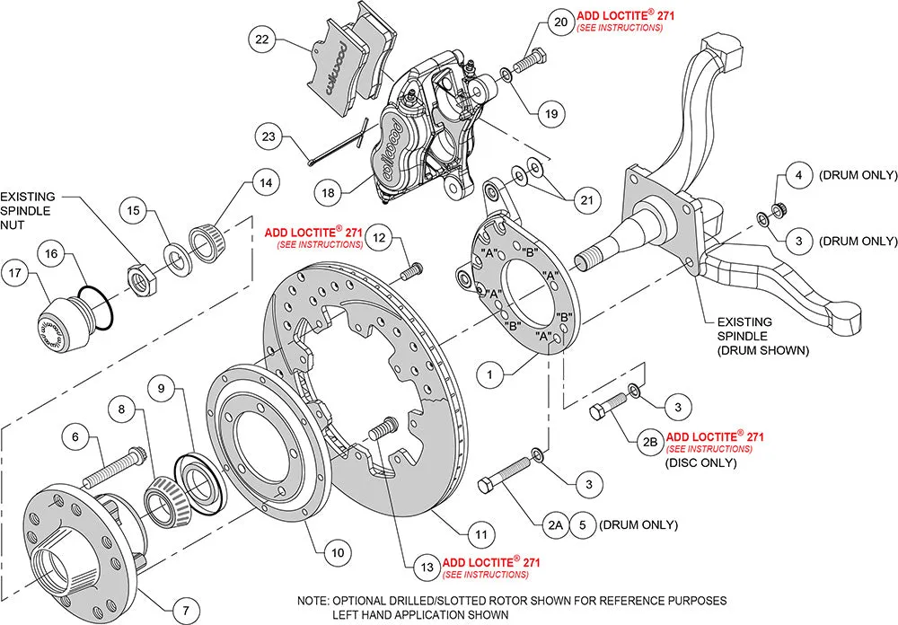 1970 - 1974 Ford, Mercury Forged Dynalite Big Brake Front Brake Kit (Hub) - 140-11074 product image