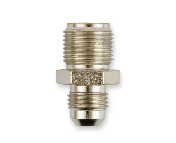 Earl's 11/16"-18 Inverted Flare Male w/ Long Thread to AN -6 Male Adapter Fitting - Nickel Plated Steel product image