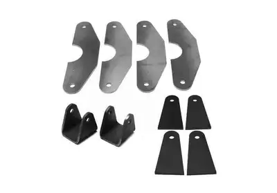 Steinjager Steinjäger Tabs and Clevises, Weld On 4 Link Tab and Clevis Kits 0.750 Bore 3.50 Axle Diameter 3.00 Inch Clevis Jaw 4.00 Inch Straight Tab Length 2 Clevises, 4 Parallel Tabs, 4 Straight Tabs
