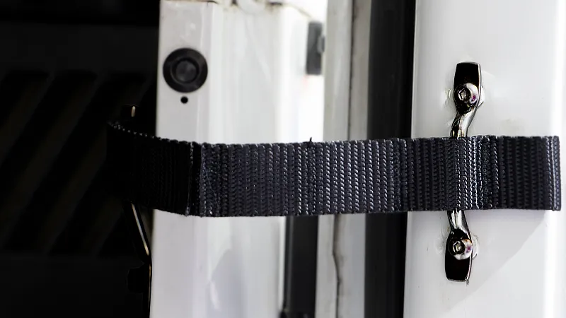Jeep TJ Polished Stainless Door Strap Kit For Wrangler TJ Black Powdercoat Stainless Steel Kentrol product image