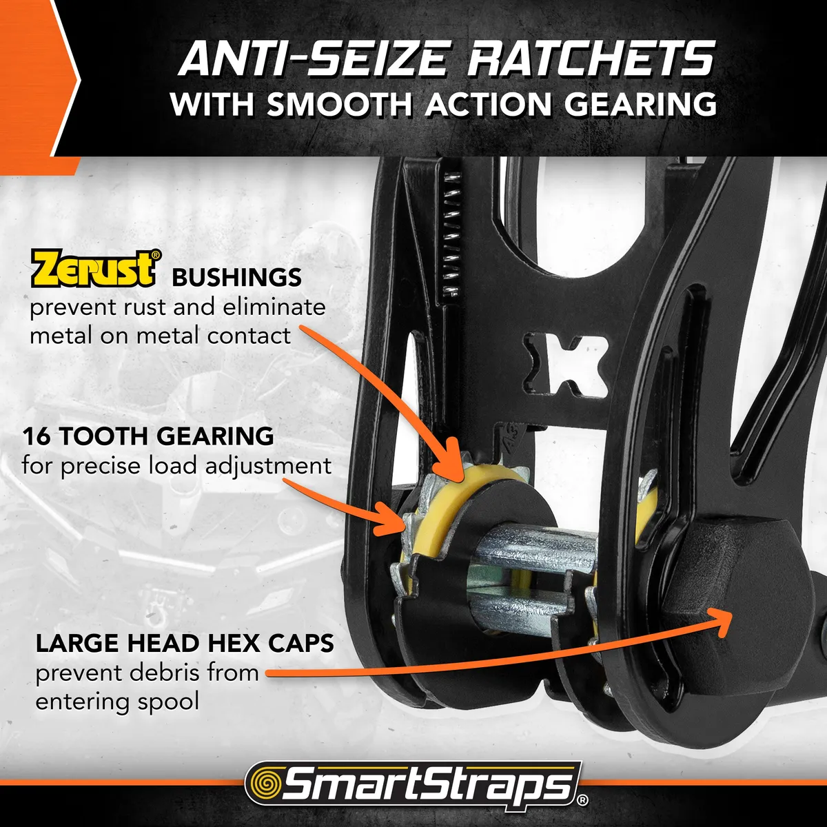 14ft 3000lb Ratchetx Ratchet Tie Down 4 pk Orange product image