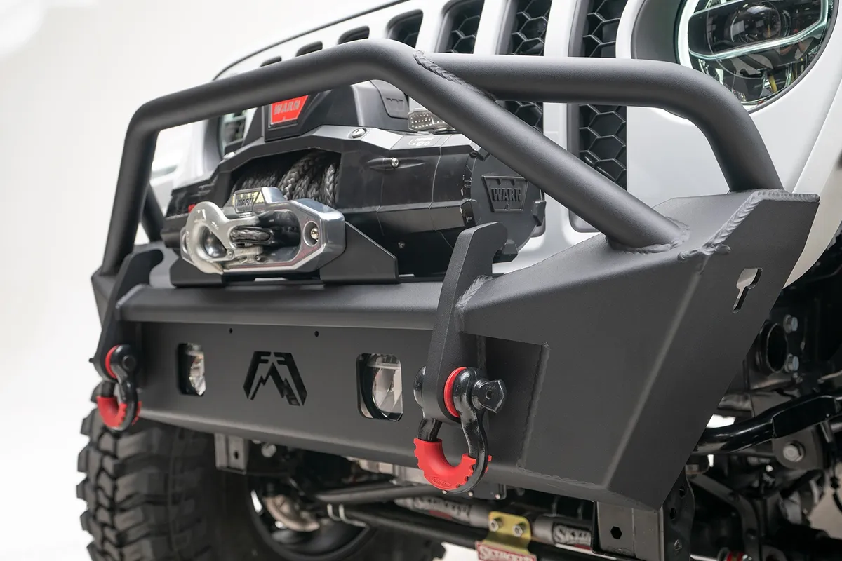 Stubby Bumper; w/Pre-Runner Guard; 2 Stage Matte Black Powder Coated; product image