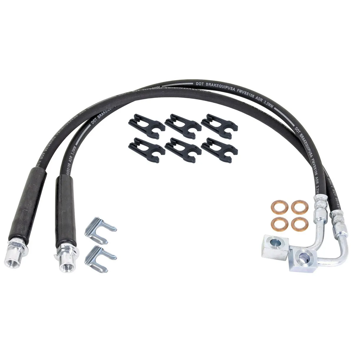 Gladiator Extended Rear Braided Brake Hose Kit For 20-Pres Jeep Gladiator JT RockJock 4x4 product image