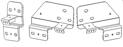 Go Rhino Go Rhino D64205TK - Dominator Xtreme D1,,D2, D6, DSS, DT Side Steps - Mounting Brackets Only - Textured Black