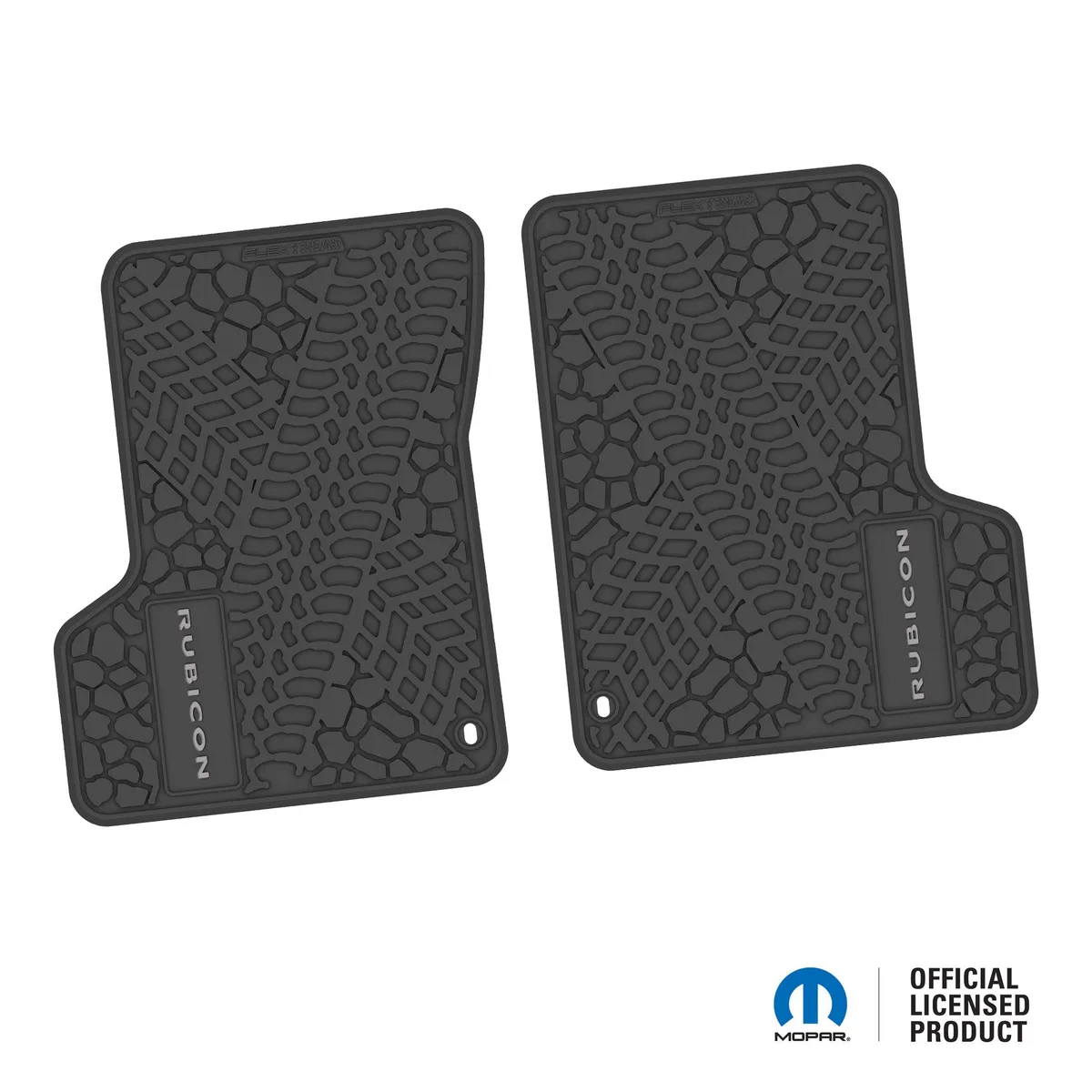 Ngtt43048983- 03-06 Jeep Tj/Lj 2DR Front- Tire Tread/Scorched Earth Scene w/ Rubicon Insert - Black w/ Silver Insert product image