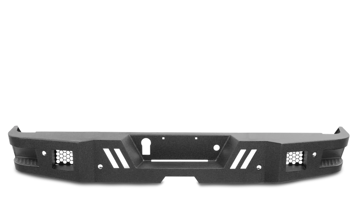 ECO-Series Rear Bumper; 1/8 in. Steel Plate; Textured Black; product image