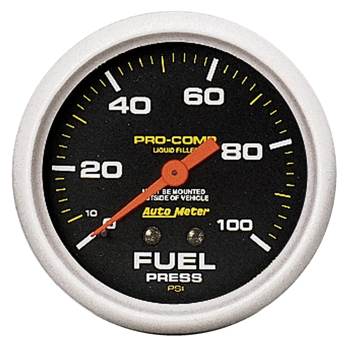 Gauge, Fuel Press, 2 5/8", 100psi, Liquid Filled Mech, Pro-Comp product image