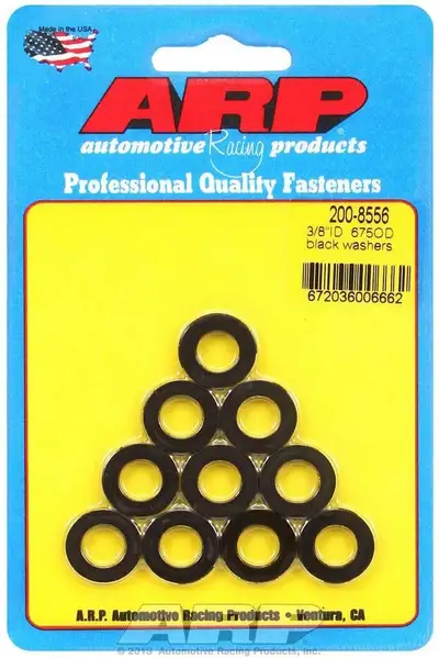 ARP Auto Racing Black Washers - 3/8 ID x .675 OD (10)