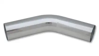 Vibrant Performance 45 Degree Aluminum Bend; 2.75 in. OD; 6 in. Leg Length From Targent; 1.5MM Wall Thickness; 6063 Aluminum; Polished;