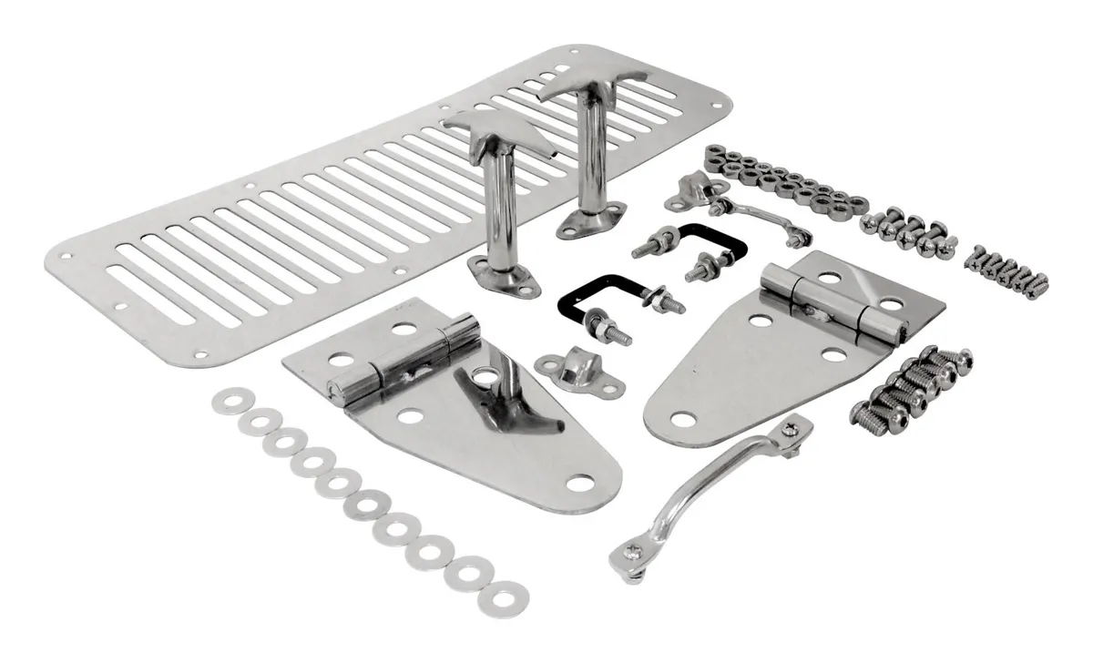 Crown Automotive Jeep Replacement Hood Set 1987-1995 YJ Wrangler;1978-1983 CJ-5;1978-1986 CJ-7;1981-1986 CJ-8;