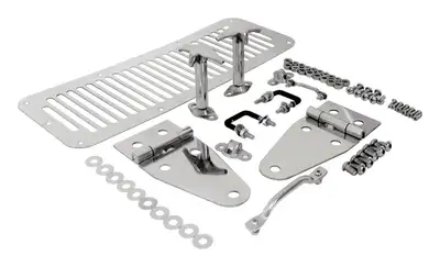Crown Automotive Jeep Replacement Hood Set 1987-1995 YJ Wrangler;1978-1983 CJ-5;1978-1986 CJ-7;1981-1986 CJ-8;