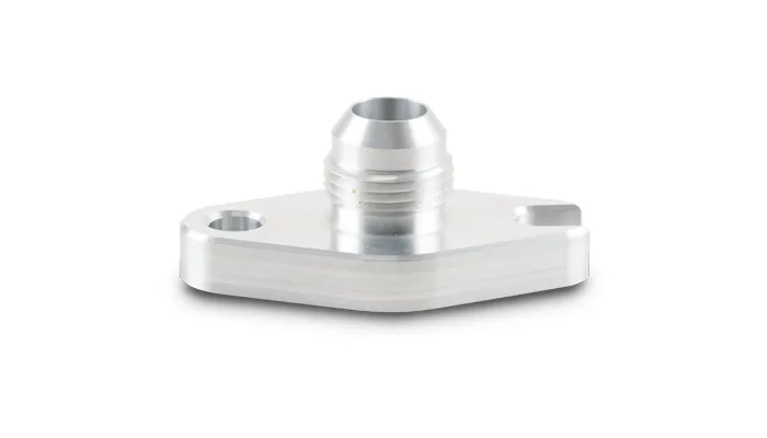 Oil Drain Flange; -10AN Port Type; 2.06 in. Bolt Hole Center To Center; For Garrett GT6041; Male; product image