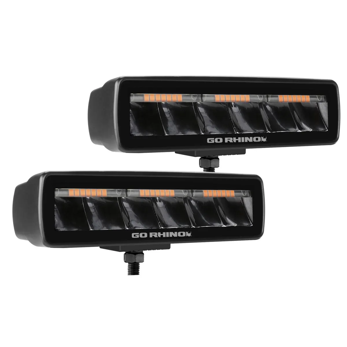 go Rhino 750600622sbs Blackout Combo Series - Sixline 6-Led Spot Light Pods, Pair, W/Amber Leds product image