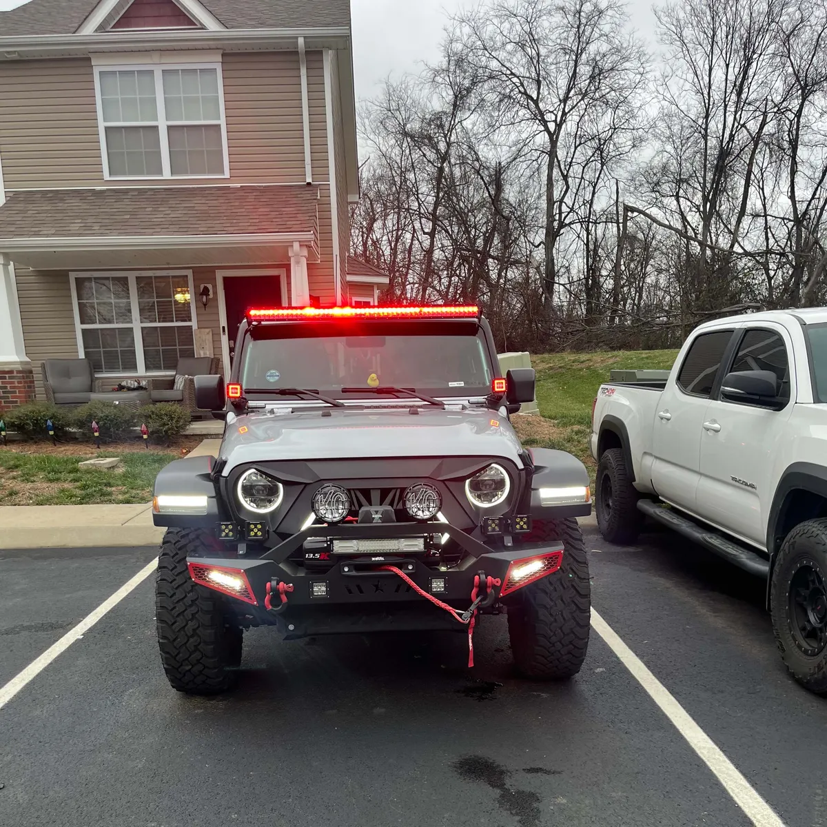 "52"" Rgbw LED Light Bar & 2 RGB Pods & All Brackets For Jeep Wrangler JL Jlu And Gladiator Jt" product image