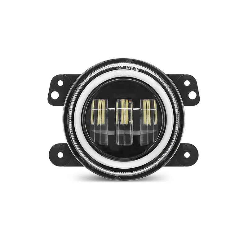 4-in-1 Controlled 7'' LED Halo Headlights and 4'' Cree LED Halo Fog Lights with Turn Signals for Jeep Wrangler JK product image