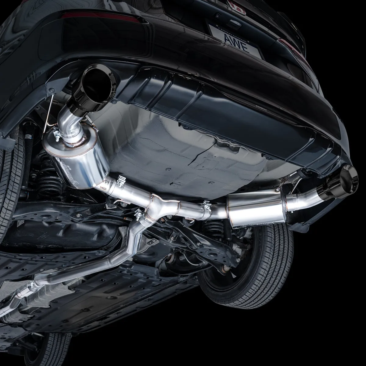 AWE Touring Edition Exhaust for FE1 Civic SiDE4 Acura Integra - Dual Chrome Silver Tips product image