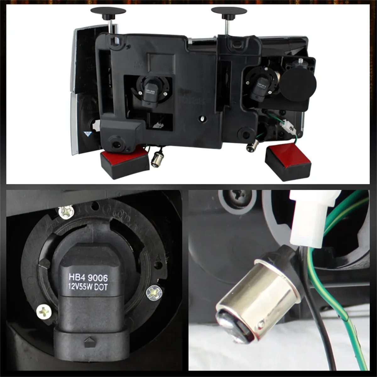 XTune Crystal Headlights; w/Corner And LED Bumper; Chrome; product image