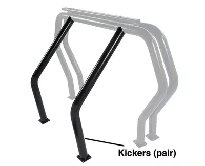 Go Rhino Go Rhino 9370B - Bed Bar Component - Pair of Kickers (Between Wheel Wells) - Black Powdercoat