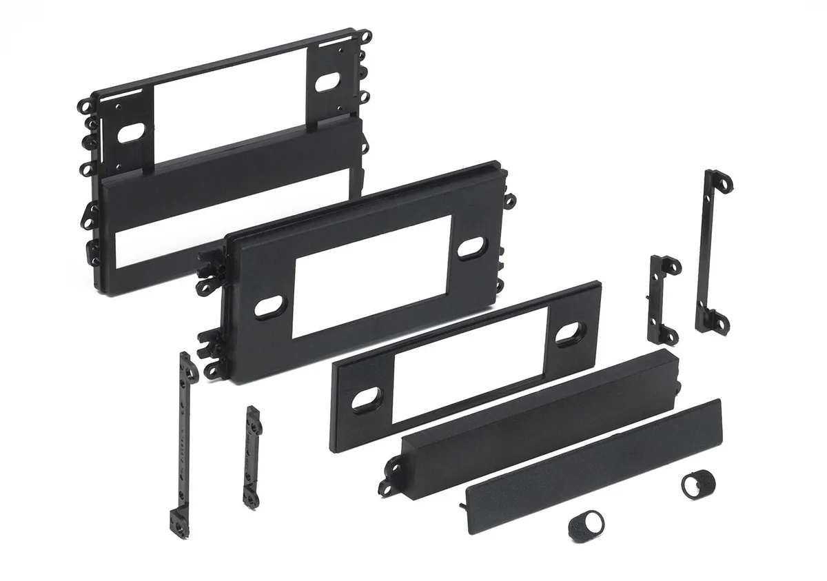 Metra Electronics TURBOKits; Radio Installation Kit; Incl. Instructions/Hardware; For 2-Shaft/DIN; Allows 1/4 in. Or 0.5 in. DIN Equalizer; High-Grade ABS Plastic;