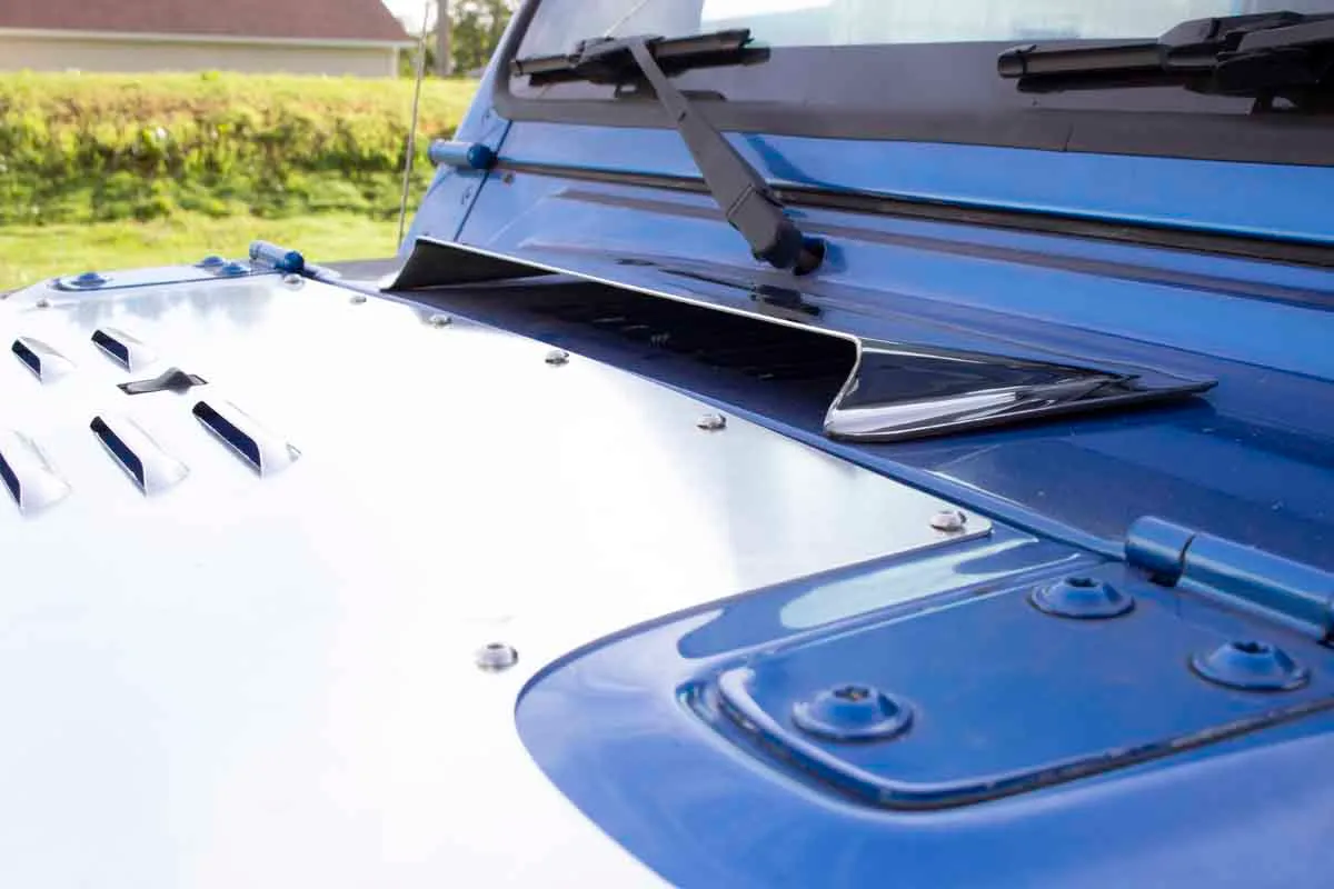 Jeep TJ Hood Vent Air Scoop 98-06 Wrangler TJ Polished Silver Kentrol product image