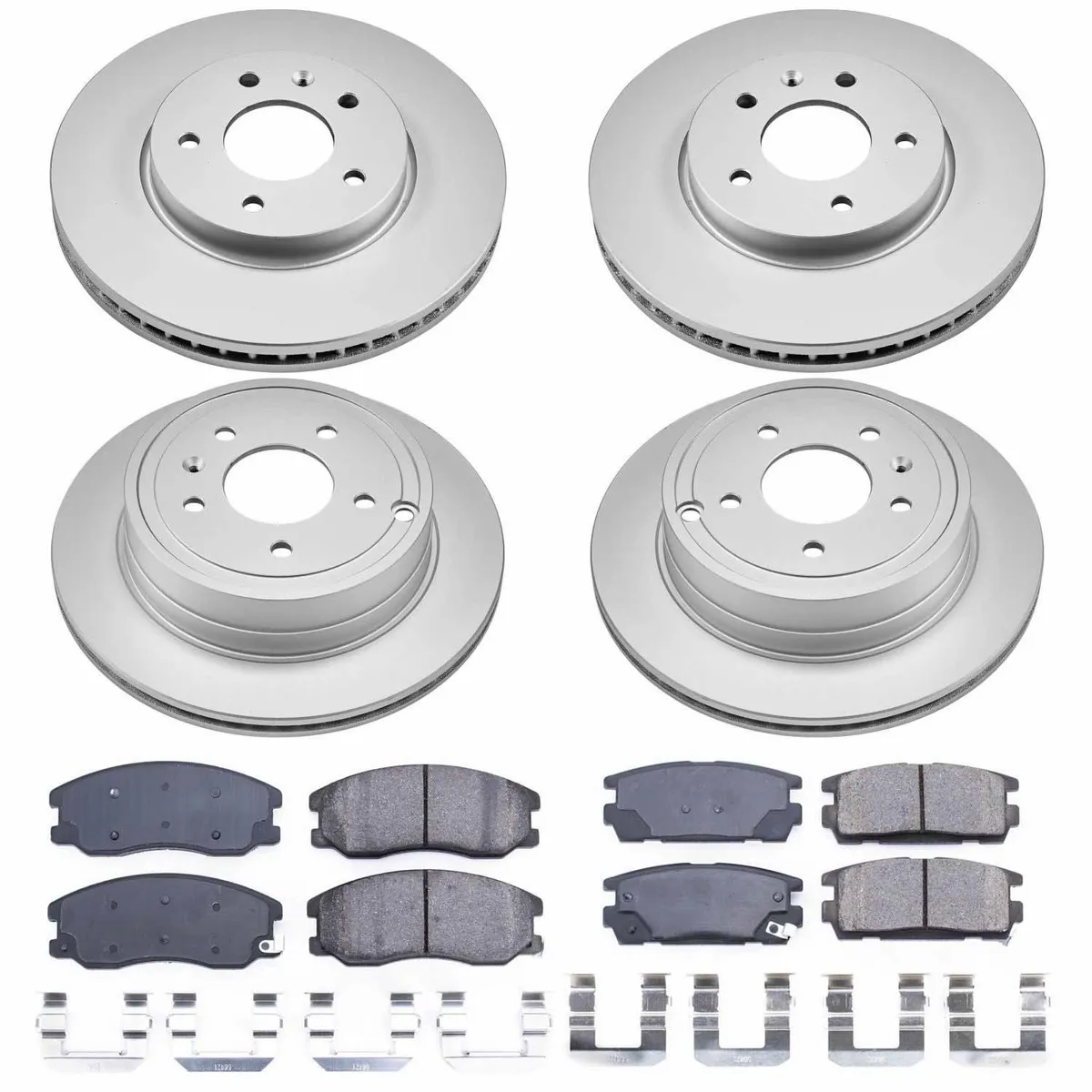 Z17 Geomet Coated Rotor Kit: Genuine Geomet Fully Coated Rotors; Ceramic Pads W/Hardware product image