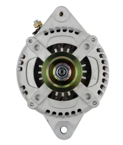 Power Master Alternator; GM; 175 Amp; 3 Wire Hair Pin Style; 6.61 In. Straight Mount; 10DN; 10si; 12si; 6 Groove; CS130-175Top/145 Idle; Natural;