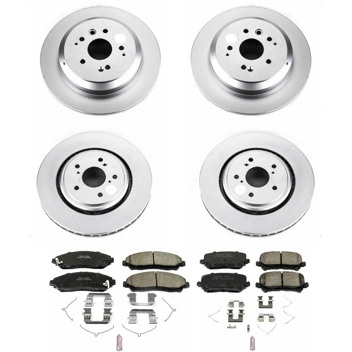 Z17 Geomet Coated Rotor Kit: Genuine Geomet Fully Coated Rotors; Ceramic Pads W/Hardware product image
