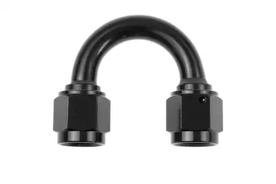 Redhorse Performance 12 an Female to 12 an Female 180 Deg Swivel Coupler Black