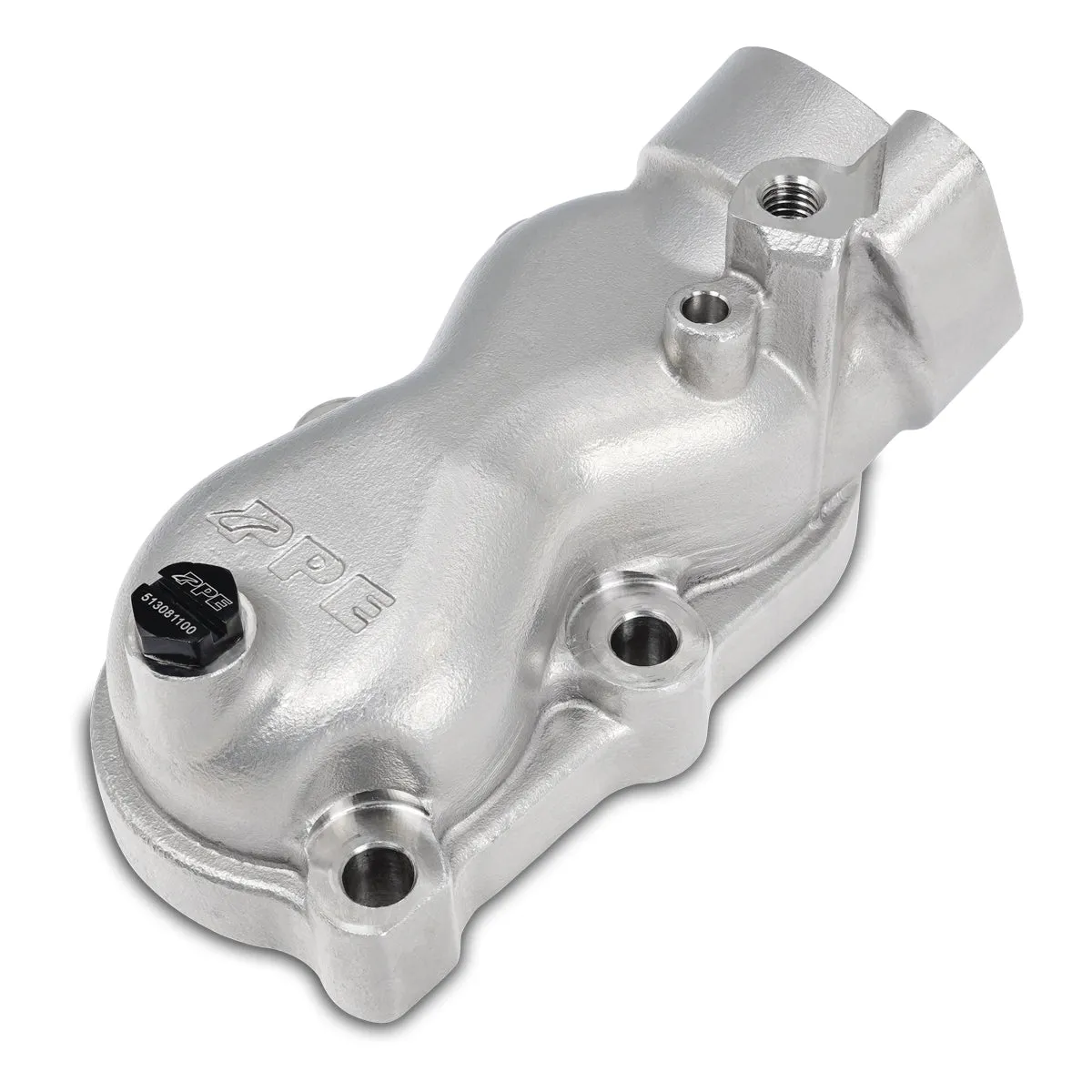 2004-2010 gm 6.6l Duramax Thermostat Housing Cover Lly Lbz Lmm - Polished product image