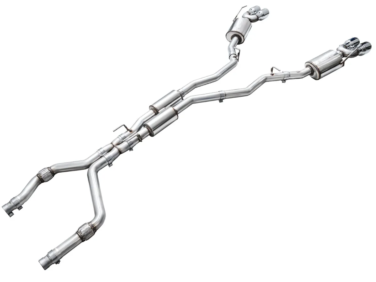AWE Touring Edition Exhaust for Ford Explorer ST - Chrome Silver Tips product image