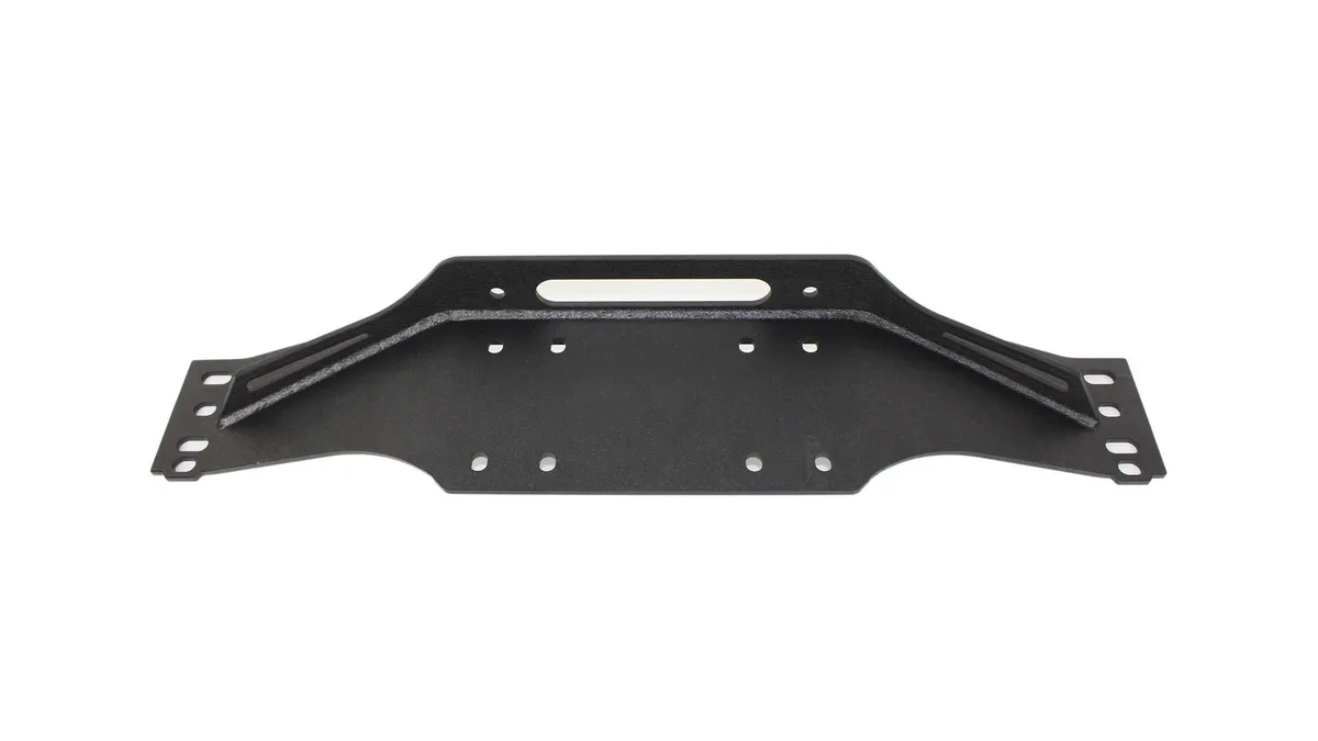 Jeep TJ Winch Plate Steel 97-06 Wrangler TJ Black Textured Powdercoat Piranha Series Fishbone Offroad product image