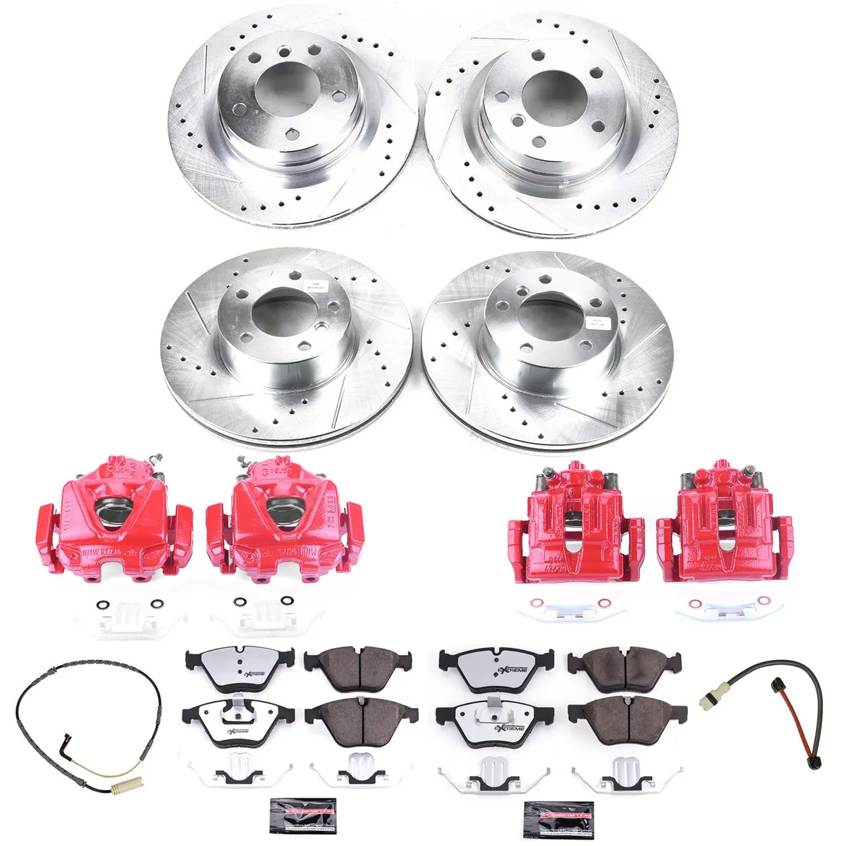 Z26 Street Warrior Upgrade Kit: Drilled/Slotted Rotors; Carbon-Fiber Ceramic Pads; Pad Sensors; Powder Coated Calipers product image