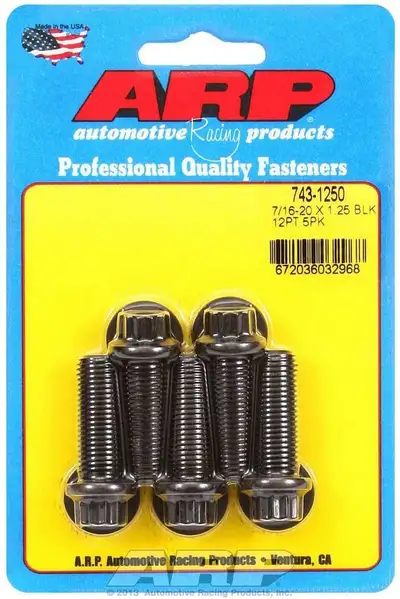 ARP Auto Racing 7/1620 x 1.250 12pt Black Oxide Bolts