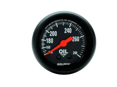 AutoMeter Gauge, Oil Temp, 2 1/16", 140-280?F, Mechanical, Z Series