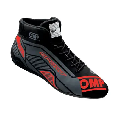 OMP Racing INC Omp Sport Shoes Fia 8856 -2018 Black / Red Sz. 39