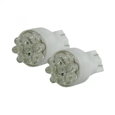 Recon Accessories 921 T-15 9 LEDs on each bulb Unidirectional LED Bulbs Wedge Style - WHITE Two Bulbs Per Package