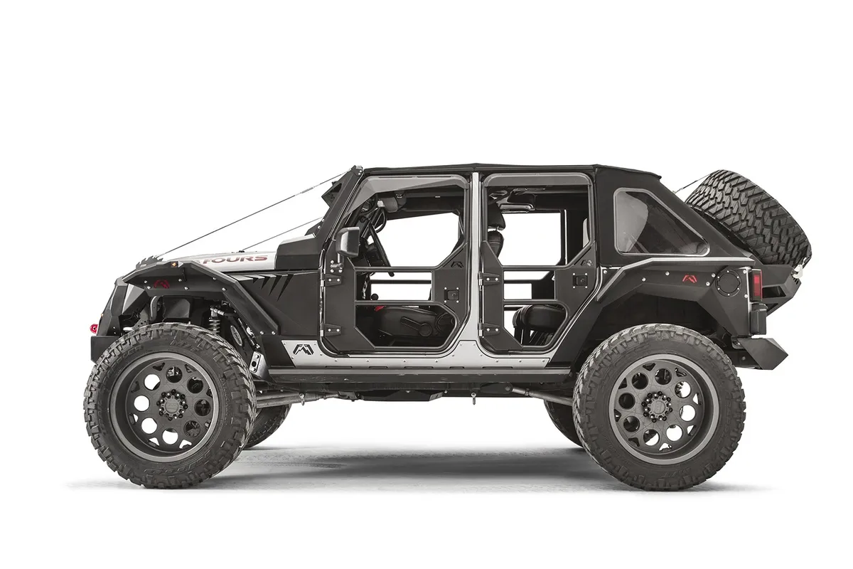 Spare Tire Carrier; 2 Stage Black Powder Coated; Slant Back Tire Carrier; product image