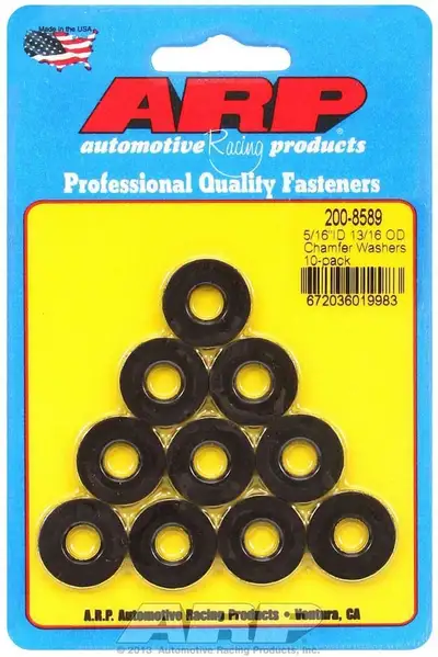ARP Auto Racing Black Washers - 5/16 ID x 13/16 OD (10)