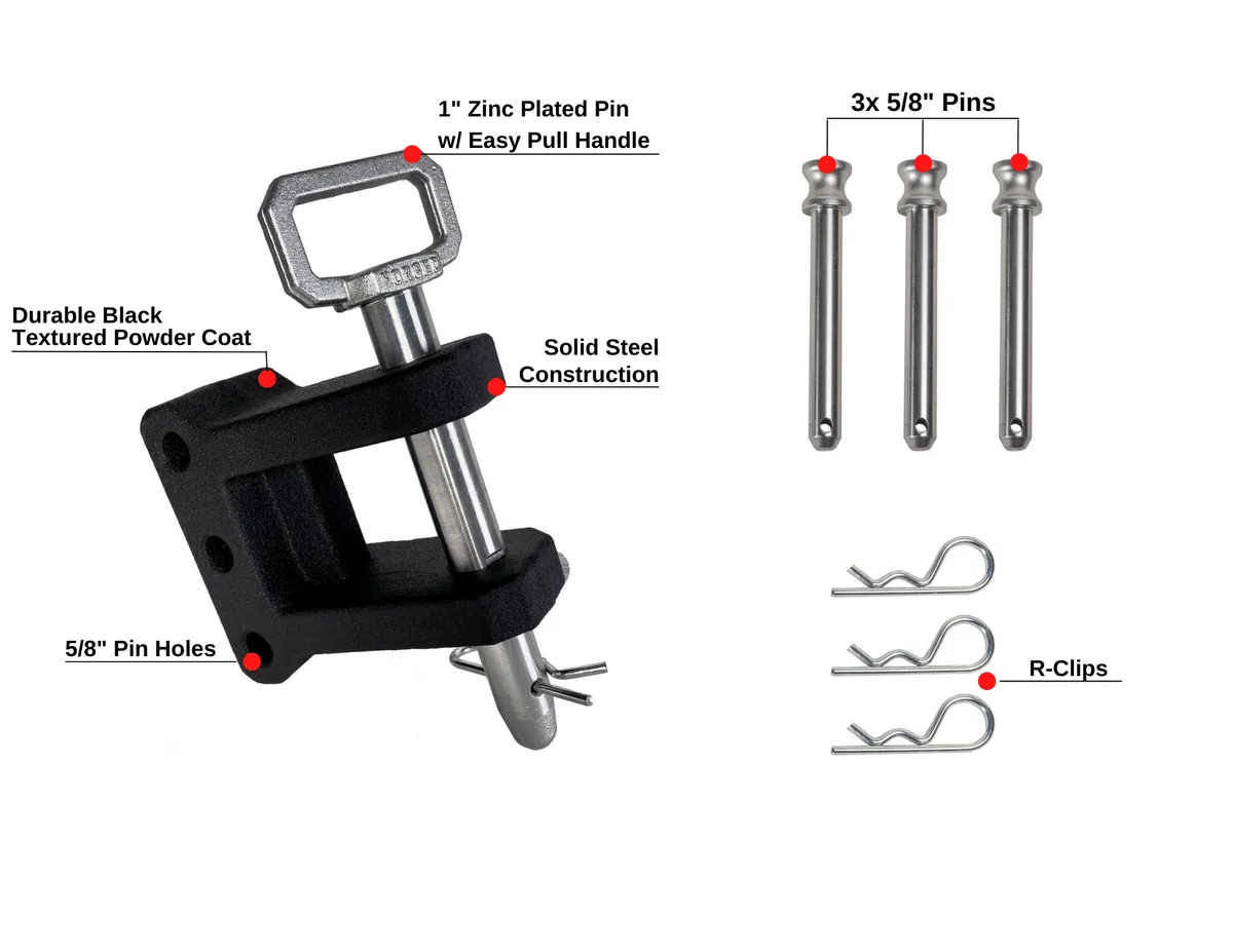 BulletProof Heavy Duty 2-Tang Clevis with 1 Pin CLEVIS product image