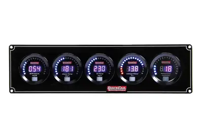 Quickcar Racing Products Digital 4-1 Gauge Panel OP/WT/OT/Volt w/Tach