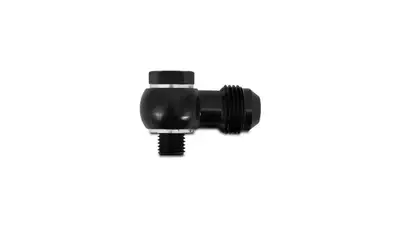 Vibrant Performance Banjo Hose End Fitting Assembly; -4AN Banjo Size; M12x1.25 Metric Bolt Size; 6061 Aluminum; Black Anodized; Single Male;