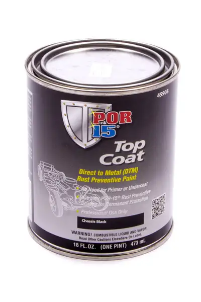 POR-15 Top Coat Chassis Black Paint Pint