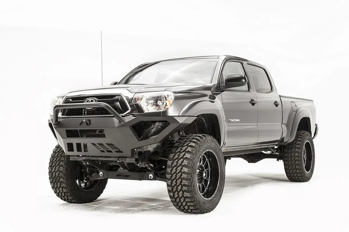 Vengeance Front Bumper; 2 Stage Black Powder Coated; w/Pre-Runner Grill Guard; product image